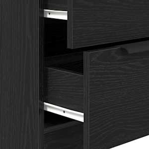 Servírovací skříň se zásuvkou 3 pcs Černý dub 180 x 30 x 70 cm - obrázek 6