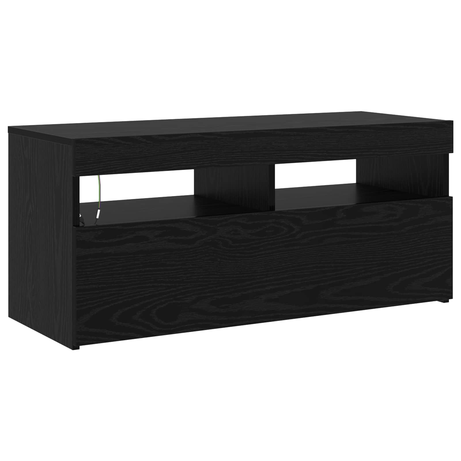 Cabinet TV 2 pcs Stejar Negru 210 x 35 x 40 cm Lemn compozit