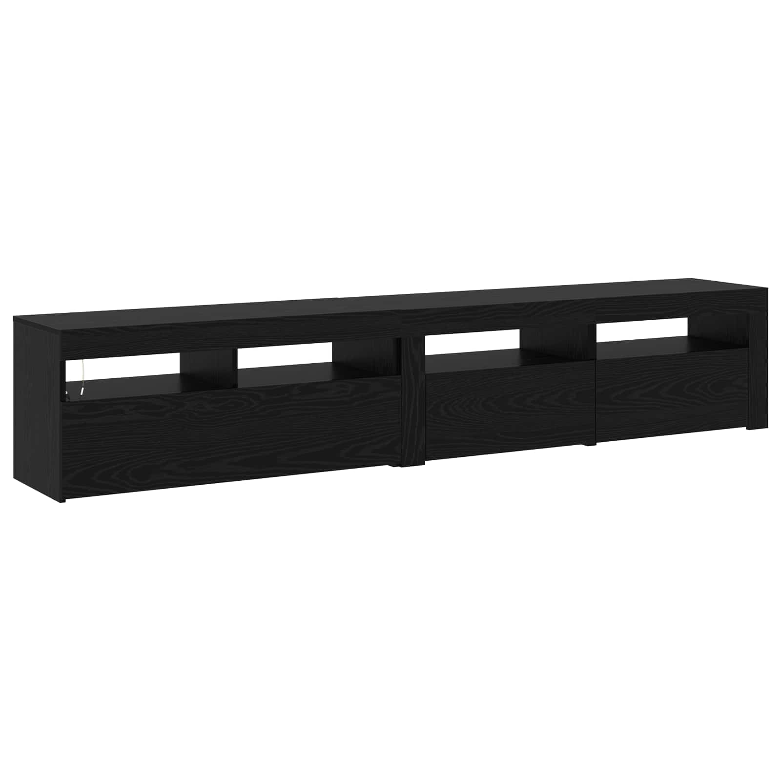Cabinet TV 2 pcs Stejar Negru 210 x 35 x 40 cm Lemn compozit