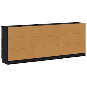 Servírovací skříň se zásuvkou 3 pcs Černý dub 181 x 30 x 70 cm - obrázek 10