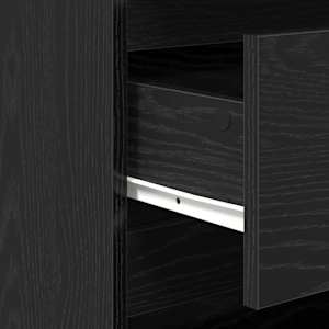 Servírovací skříň 2 pcs Černá 70 x 41 x 75 cm kompozitní dřevo - obrázek 10