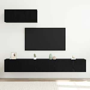 Sestava TV skříněk Nástěnný 3 pcs Černý dub kompozitní dřevo - obrázek 4