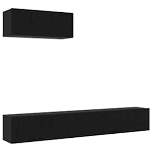 Sestava TV skříněk Nástěnný 3 pcs Černý dub kompozitní dřevo - obrázek 2
