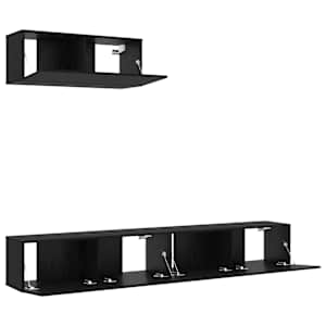 Sestava TV skříněk Nástěnný 3 pcs Černý dub kompozitní dřevo - obrázek 5