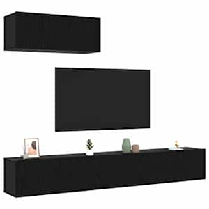 Sestava TV skříněk Nástěnný 3 pcs Černý dub kompozitní dřevo - obrázek 3