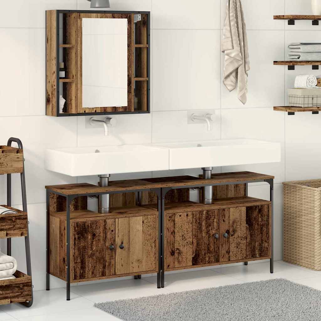 vidaXL Badezimmer Waschbeckenmöbel Braun 80 x 30 x 60 cm Holzwerkstoff