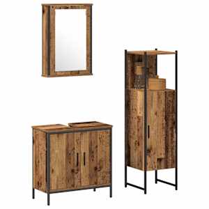 Sada koupelnového nábytku 3 pcs Hnědá 33 x 33 x 120,5 cm - obrázek 3
