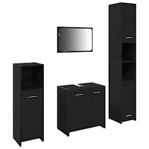 Sada koupelnového nábytku 4 pcs Černý dub Kompozitní dřevo - obrázek 5