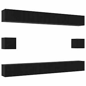 Sestava TV skříněk Nástěnný 8 pcs Černý dub kompozitní dřevo - obrázek 2