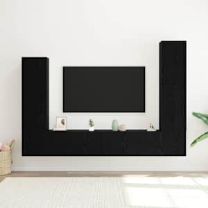 Sestava TV skříněk Nástěnný 4 pcs Černý dub kompozitní dřevo - obrázek 4