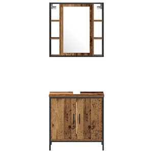 Sada koupelnového nábytku 4 pcs Hnědá 33 x 33 x 185.5 cm - obrázek 9