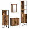 vidaXL Vannitoa m&ouml;&ouml;bleset 4 tk Pruun 33 x 33 x 185,5 cm Tehispuit