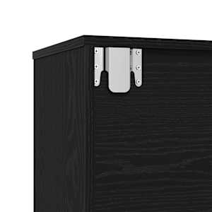 Knihovna 3 pcs Černý dub 36 x 30 x 143 cm kompozitní dřevo - obrázek 9