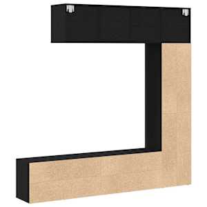 Knihovna 3 pcs Černý dub 36 x 30 x 143 cm kompozitní dřevo - obrázek 7
