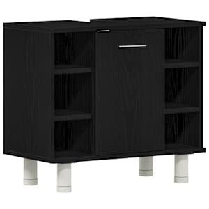 Sada koupelnového nábytku 3 pcs Černá 30 x 30 x 99,5 cm - obrázek 6