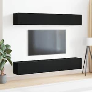 Sestava TV skříněk Nástěnný 4 pcs Černý dub 100 x 30 x 30 cm - obrázek 1