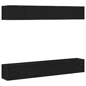 Sestava TV skříněk Nástěnný 4 pcs Černý dub 100 x 30 x 30 cm - obrázek 2