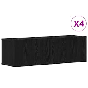 Sestava TV skříněk Nástěnný 4 pcs Černý dub 100 x 30 x 30 cm - obrázek 4