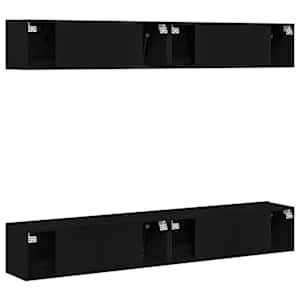 Sestava TV skříněk Nástěnný 4 pcs Černý dub 100 x 30 x 30 cm - obrázek 5