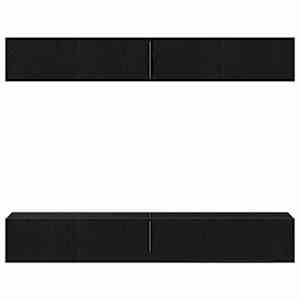 Sestava TV skříněk Nástěnný 4 pcs Černý dub 100 x 30 x 30 cm - obrázek 6