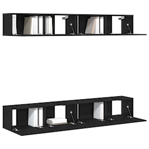 Sestava TV skříněk Nástěnný 4 pcs Černý dub 100 x 30 x 30 cm - obrázek 3
