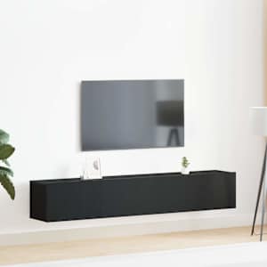 Sestava TV skříněk Nástěnný 2 pcs Černý dub kompozitní dřevo - obrázek 1