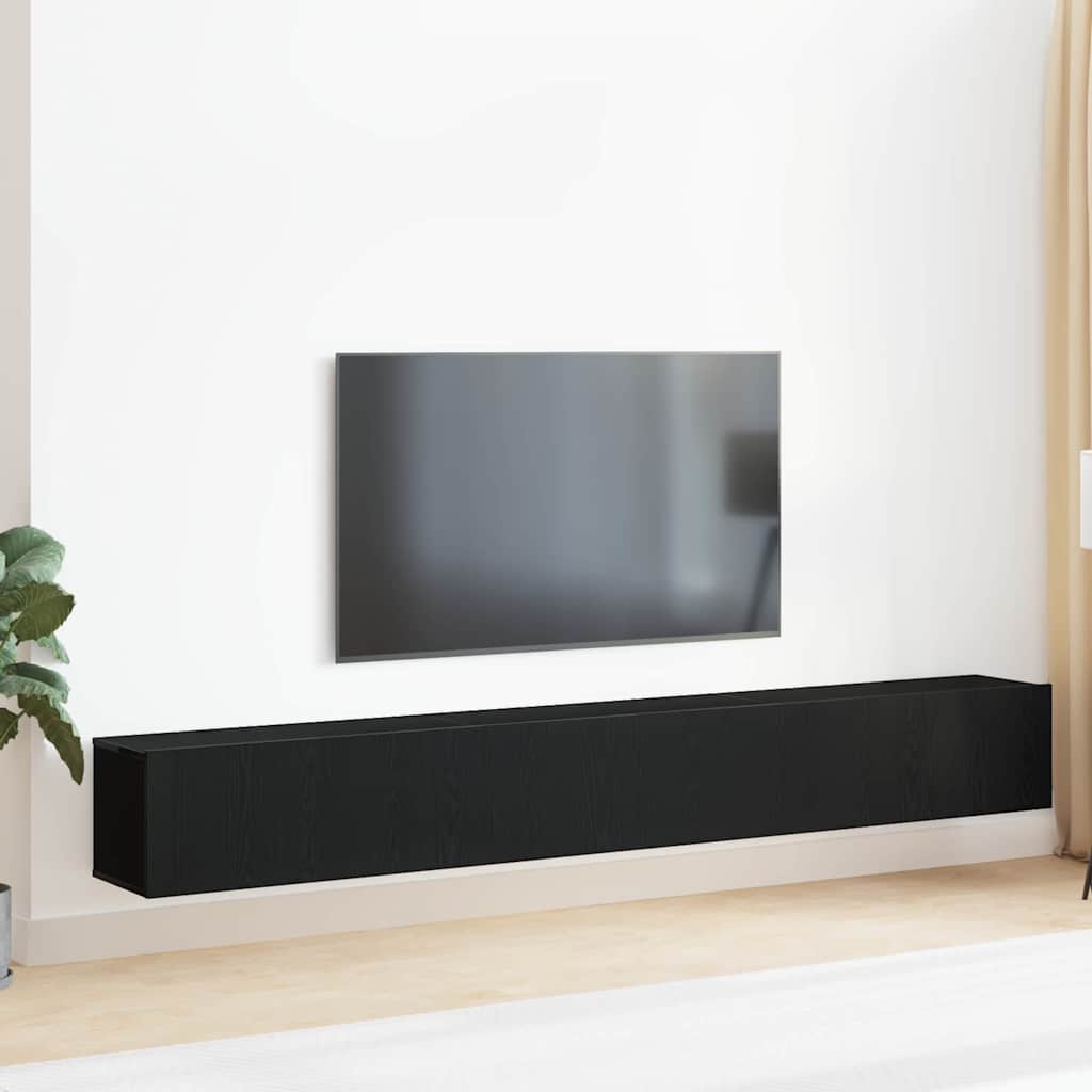 vidaXL 3-teiliges TV-Schranksystem - Schwarz, aus Holz