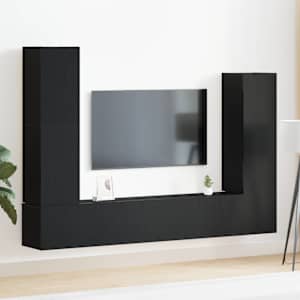 Sestava TV skříněk Nástěnný 6 pcs Černý dub kompozitní dřevo - obrázek 1