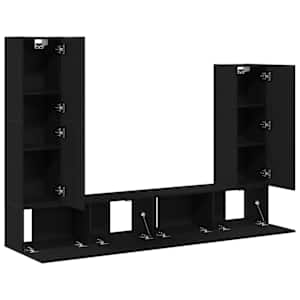 Sestava TV skříněk Nástěnný 6 pcs Černý dub kompozitní dřevo - obrázek 4