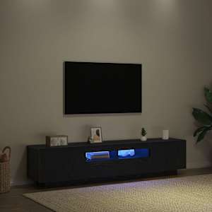 Sestava TV skříněk Nástěnný 2 pcs Černá 180 x 35 x 40 cm - obrázek 1