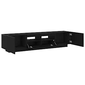 Sestava TV skříněk Nástěnný 2 pcs Černá 180 x 35 x 40 cm - obrázek 4