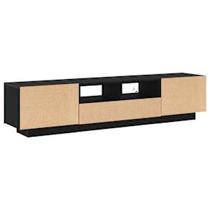 Sestava TV skříněk Nástěnný 2 pcs Černá 180 x 35 x 40 cm - obrázek 8