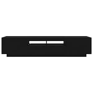 Sestava TV skříněk Nástěnný 2 pcs Černá 180 x 35 x 40 cm - obrázek 5