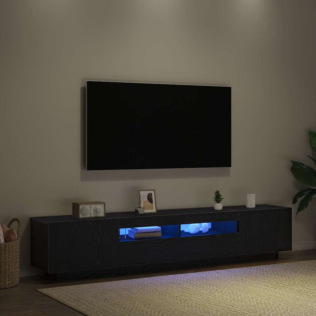 Mueble para TV con Luces LED Brillante 200x35x40 cm Soporte Multicolor vidaXL - Imagen 122 de 127