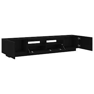 Sestava TV skříněk Nástěnný 2 pcs Černá 200 x 35 x 40 cm - obrázek 4