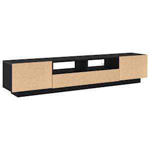 Sestava TV skříněk Nástěnný 2 pcs Černá 200 x 35 x 40 cm - obrázek 8