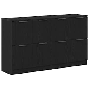 Servírovací skříň 2 pcs Černý dub 60 x 30 x 70 cm - obrázek 2