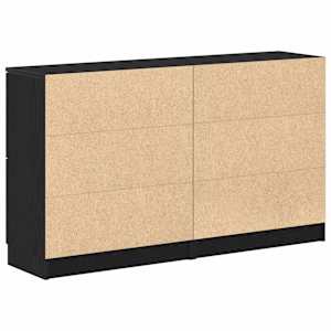 Servírovací skříň 2 pcs Černý dub 60 x 30 x 70 cm - obrázek 9
