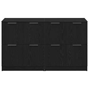 Servírovací skříň 2 pcs Černý dub 60 x 30 x 70 cm - obrázek 7