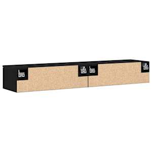 Nástěnná skříň 2 pcs Černý dub 68 x 30 x 20 cm kompozitní dřevo - obrázek 8