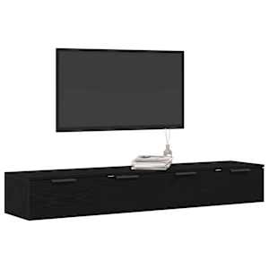 Nástěnná skříň 2 pcs Černý dub 68 x 30 x 20 cm kompozitní dřevo - obrázek 3