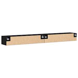 Nástěnná skříň se zásuvkou 2 pcs Černý dub 102 x 30 x 20 cm - obrázek 8