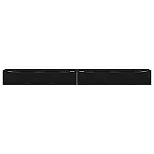 Nástěnná skříň se zásuvkou 2 pcs Černý dub 102 x 30 x 20 cm - obrázek 6