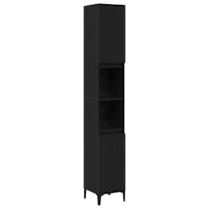 Sada koupelnového nábytku 3 pcs Černý dub Skládané dřevo a kov - obrázek 5