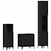 vidaXL Vannitoa m&ouml;&ouml;bleset 3 tk Must tamm 30 x 30 x 180 cm