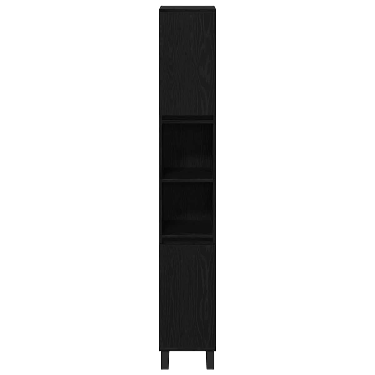 Badeværelsesmøbel sæt 3 stk. Sort eg 30 x 30 x 190 cm - Billede 8