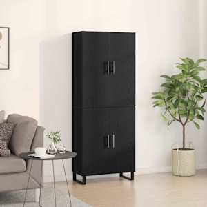 Vysoký bufet 2 pcs Černý dub 69,5 x 34 x 180 cm - obrázek 1