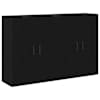 vidaXL Seinale kinnitatav kapp 2 tk Must tamm 69,5 x 34 x 90 cm
