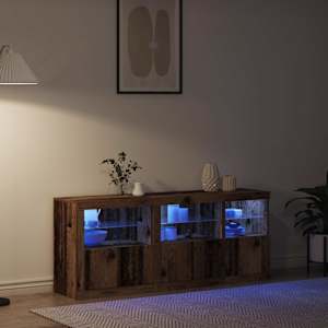 LED komoda Staré dřevo 162 x 37 x 67 cm kompozitní dřevo - obrázek 5