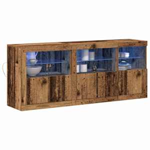 LED komoda Staré dřevo 162 x 37 x 67 cm kompozitní dřevo - obrázek 3